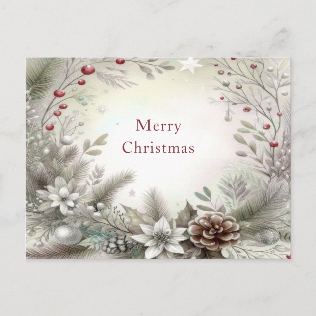 Christmas Winter Holiday Postcard (Front)
