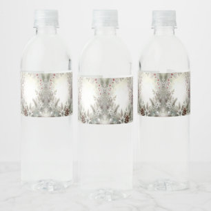 Christmas Winter Holiday Water Bottle Label