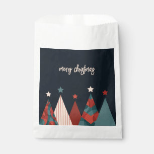 Christmas winter holidays abstract retro design favour bags