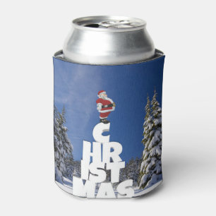 Christmas winter landscape can cooler