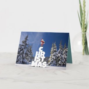 Christmas winter landscape card