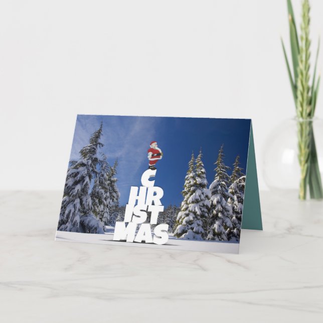Christmas winter landscape card (Front)