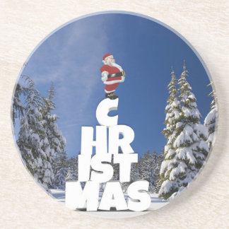 Christmas winter landscape coaster