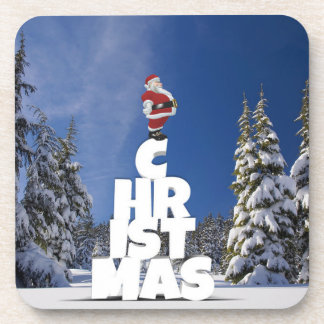 Christmas winter landscape coaster