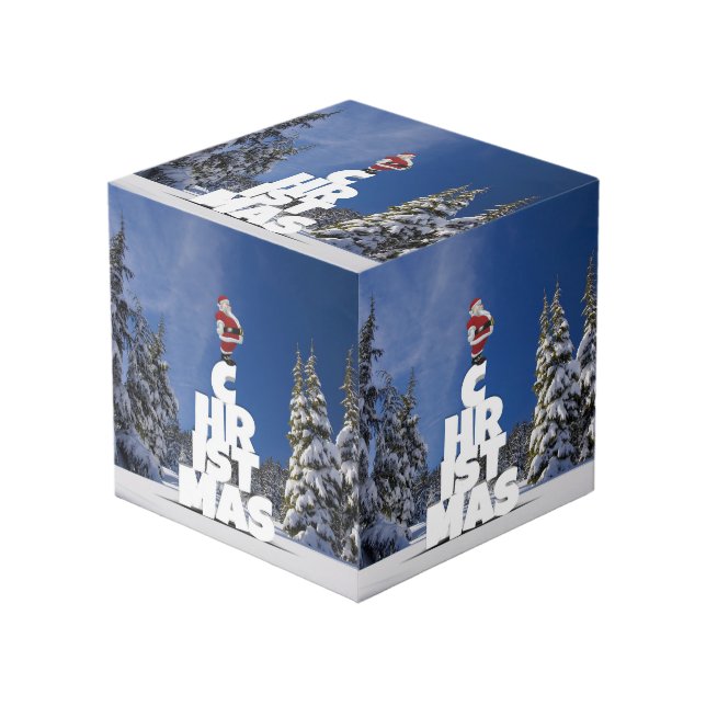 Christmas winter landscape cube (Front Angled)