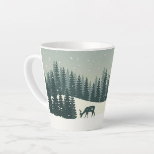  Christmas winter landscape Latte Mug