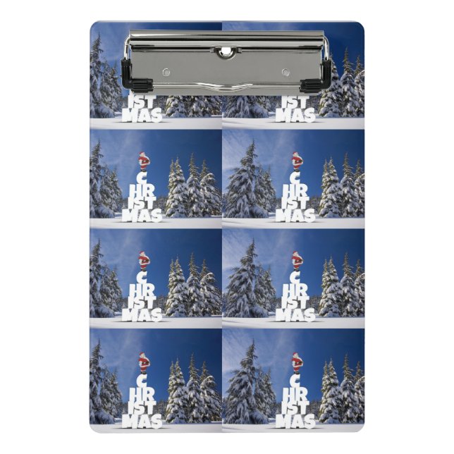 Christmas winter landscape mini clipboard (Front)