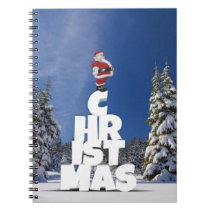 Christmas winter landscape notebook