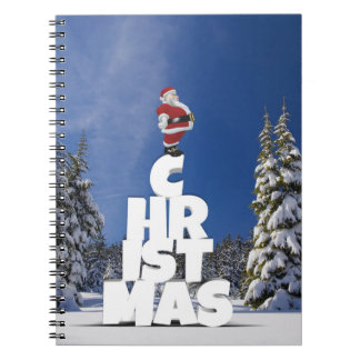 Christmas winter landscape notebook