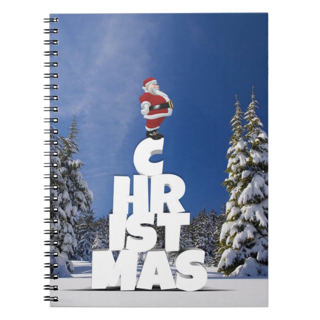 Christmas winter landscape notebook (Front)