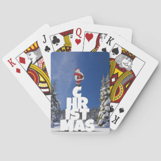 Christmas winter landscape playing cards