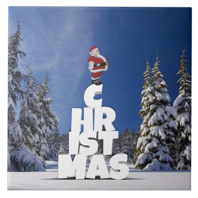 Christmas winter landscape tile (Front)