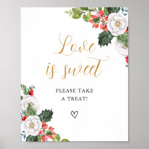 Christmas Winter Love is Sweet Treat Favour Sign