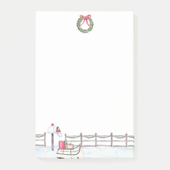 Christmas Winter Mail Post-it Notes (Front)