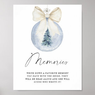 Christmas winter memories with the bride poster