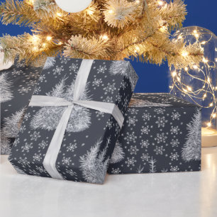 Christmas Winter - midnight blue Wrapping Paper