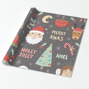 Christmas Winter Night Whimsical Fun Holiday Wrapping Paper