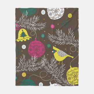 Christmas winter pattern fleece blanket