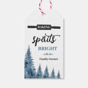 Christmas Winter Pines Baking Spirits Gift Tags