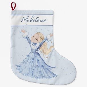 Christmas Winter Princess Girls Large Christmas Stocking