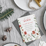 Christmas Winter Red Watercolor Bridal Shower Invitation<br><div class="desc">Our bestselling Zazzle bridal shower invitations just got a festive new upgrade! Announcing our Elegant Christmas Winter Red Watercolor Flowers Bridal Shower Invitation. A pretty, modern invitation designed to impress with airy watercolor festive poinsettia flowers, cotton and winter botanicals. Classic elegance with a modern twist, incorporating hand written calligraphy, and...</div>