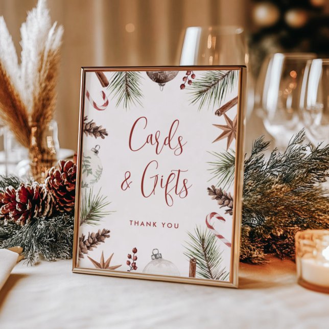 Christmas Winter Rustic Bridal Shower Cards Gifts Poster (Creator Uploaded)