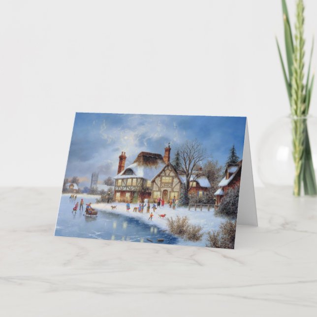 Christmas Winter Scene Holiday Card (Front)