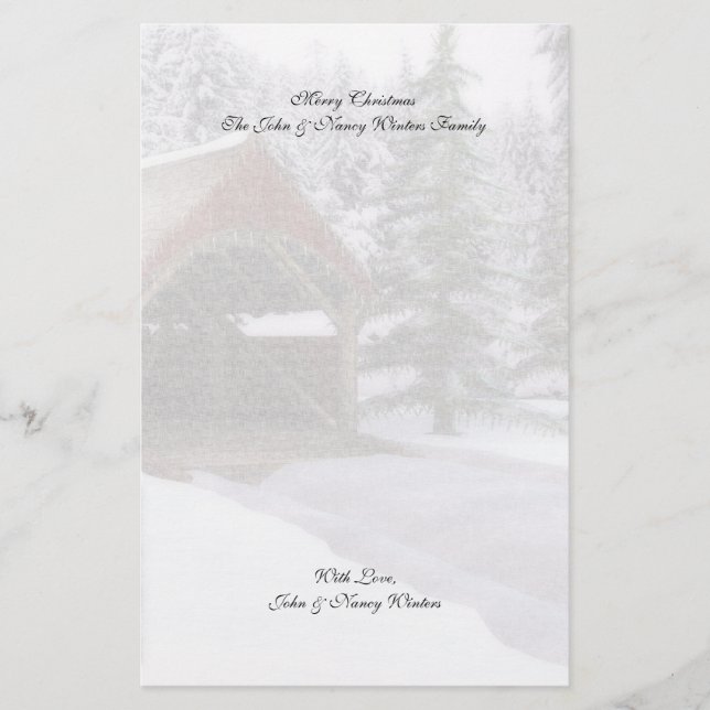 Christmas Winter Scenes Stationery (Front)