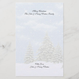 Christmas Winter Scenes Stationery