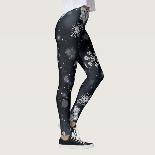 Christmas/winter snowflake leggings (Right)