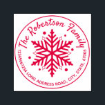 Christmas Winter Snowflake Return Address Self-inking Stamp<br><div class="desc">Add so customised holiday cheer to your mail this holiday season with this cute return address stamp. Winter Snowflake and fun script text. Template is easy to adjust. Don't forget to change the ink colour if you so desire.</div>