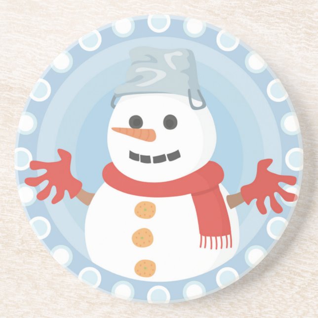 CHRISTMAS WINTER SNOWMAN COASTER (Front)