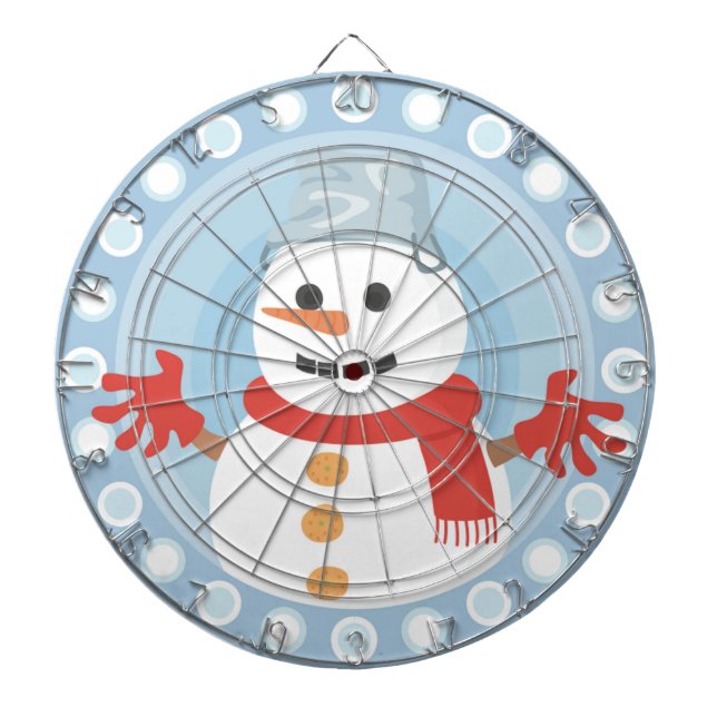 CHRISTMAS WINTER SNOWMAN DARTBOARD (Front)