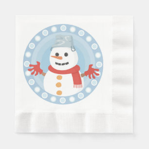 CHRISTMAS WINTER SNOWMAN NAPKIN
