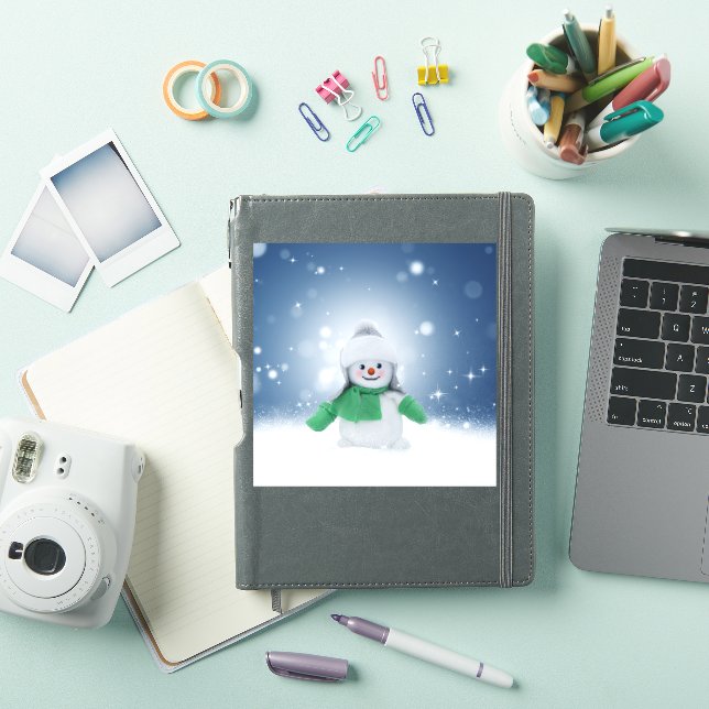 Christmas winter snowman SlipperyJoe green scarf m (iPad Cover)