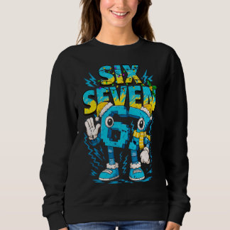 Christmas Winter Theme Six Seven Holiday Graphic Sweatshirt