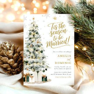 Christmas Winter Tree Wedding Invitation