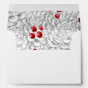 Christmas Winter Wedding Pine Cone Envelope