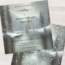 Christmas Winter Wonderland Wedding Invitation