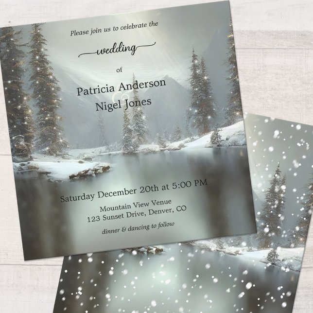 Christmas Winter Wonderland Wedding Invitation (Creator Uploaded)
