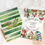 Christmas Winter Woodland Animals Baby Shower  Thank You Card<br><div class="desc">Introducing our enchanting Winter Christmas Theme Baby Shower thank you card! This delightful assortment features a charming array of watercolor illustrations,  showcasing adorable animals donning Santa costumes to bring a whimsical touch to your celebration. For any assistance kindly message via zazzle.</div>