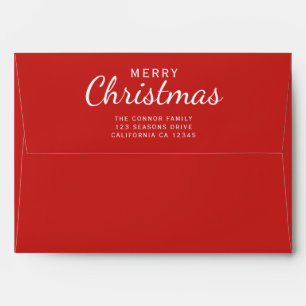 Christmas Winter Woodland Return Address Envelope