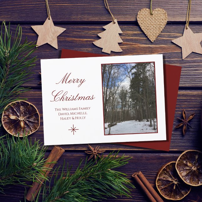 Christmas Winter Woods Photo Holiday Card (Creator Uploaded)