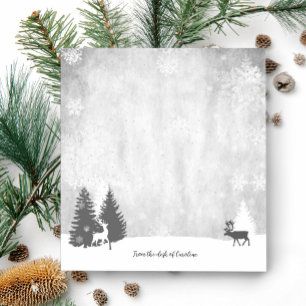 Christmas Winterscape Personalised Notepad