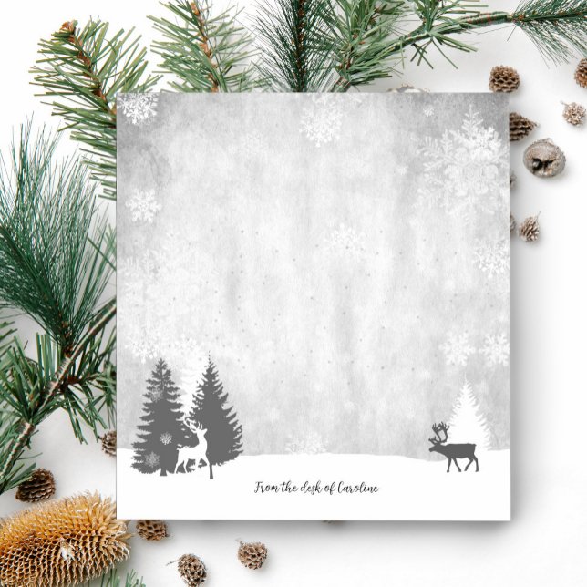 Christmas Winterscape Personalised Notepad (Christmas Winterscape Personalized Notepad)