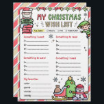 Christmas Wish List for kids Secret Santa List<br><div class="desc">This is the perfect list for your kids to use as a guide to write in all their Letter to Santa!</div>