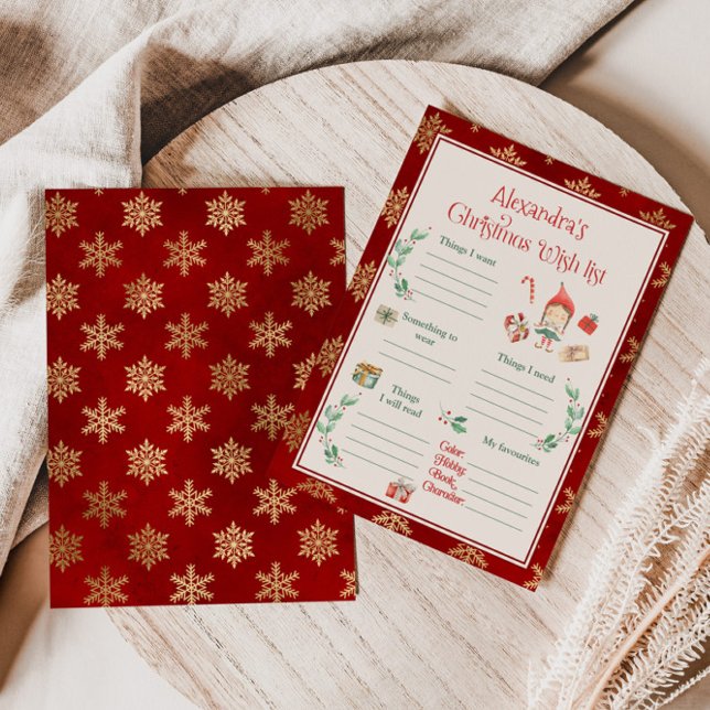 Christmas wish list template (Creator Uploaded)