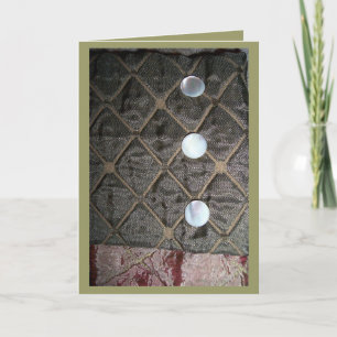 Christmas Wish Satin and Buttons Holiday Card