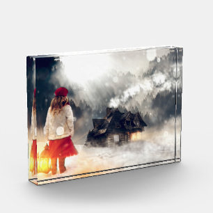 Christmas Wish Snow House Photo Block