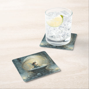 Christmas Wish Square Paper Coaster